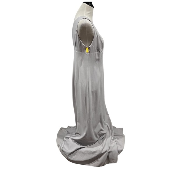 Amsale New York Platinum Leif Maxi Gown Size 14 - Picture 4 of 9